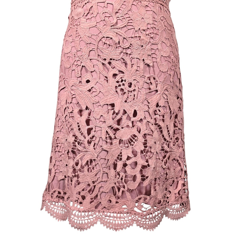 JOA‎ Just One Answer Rose Pink Lace  Mini Dress Womens XS Coquette Romantic - Picture 6 of 10